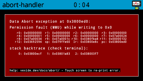 improved abort handler